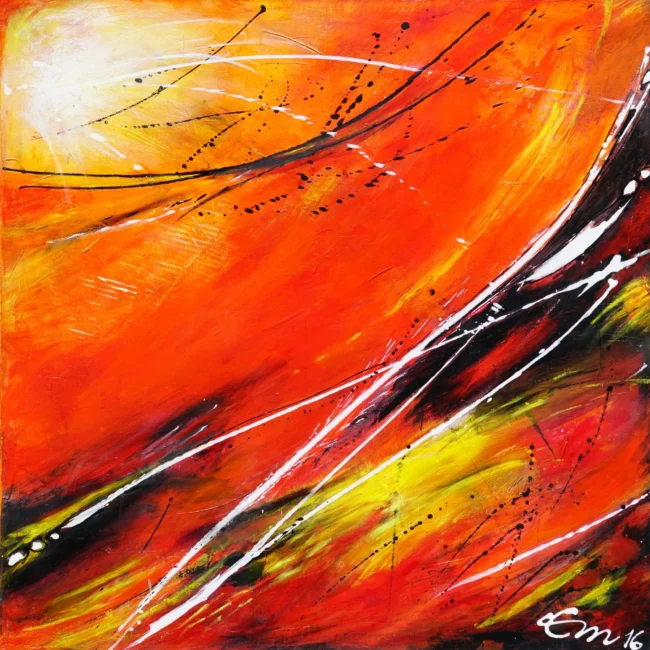 Kometenflug I – 100 x 100 cm