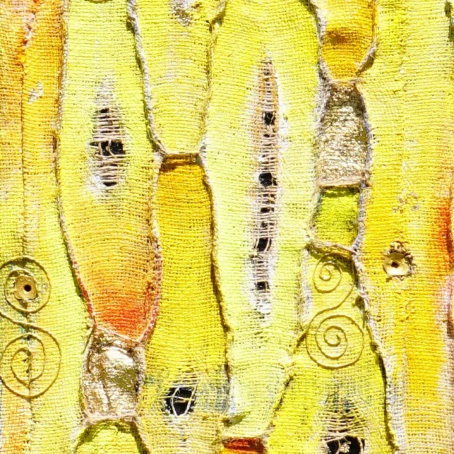 Le sac arabesque – 120 x 30 cm – Kaffeesack bemalt