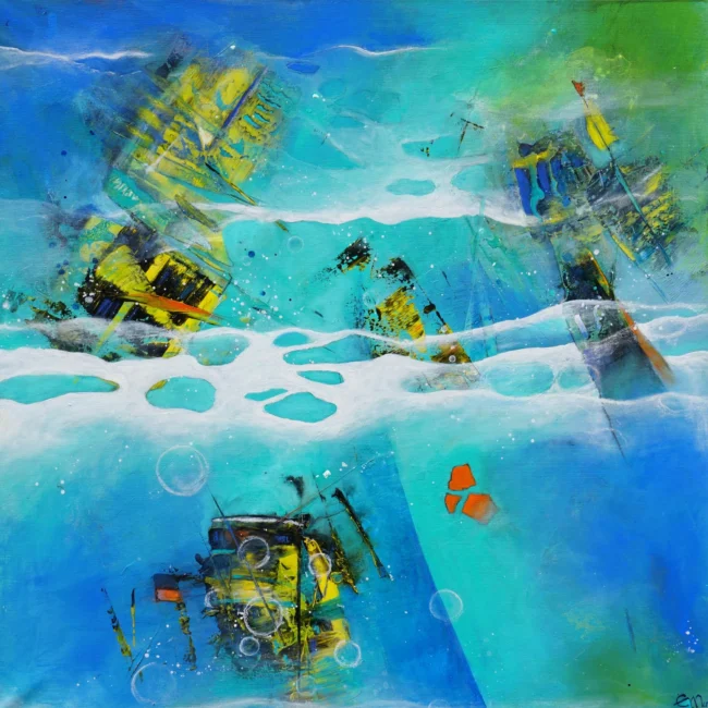 Mare mosso – 100 x 100 cm